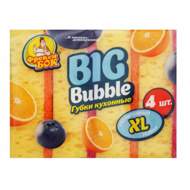 Губки кухонні Фрекен БОК Big Bubble збільшеного розміру 4 штуки
